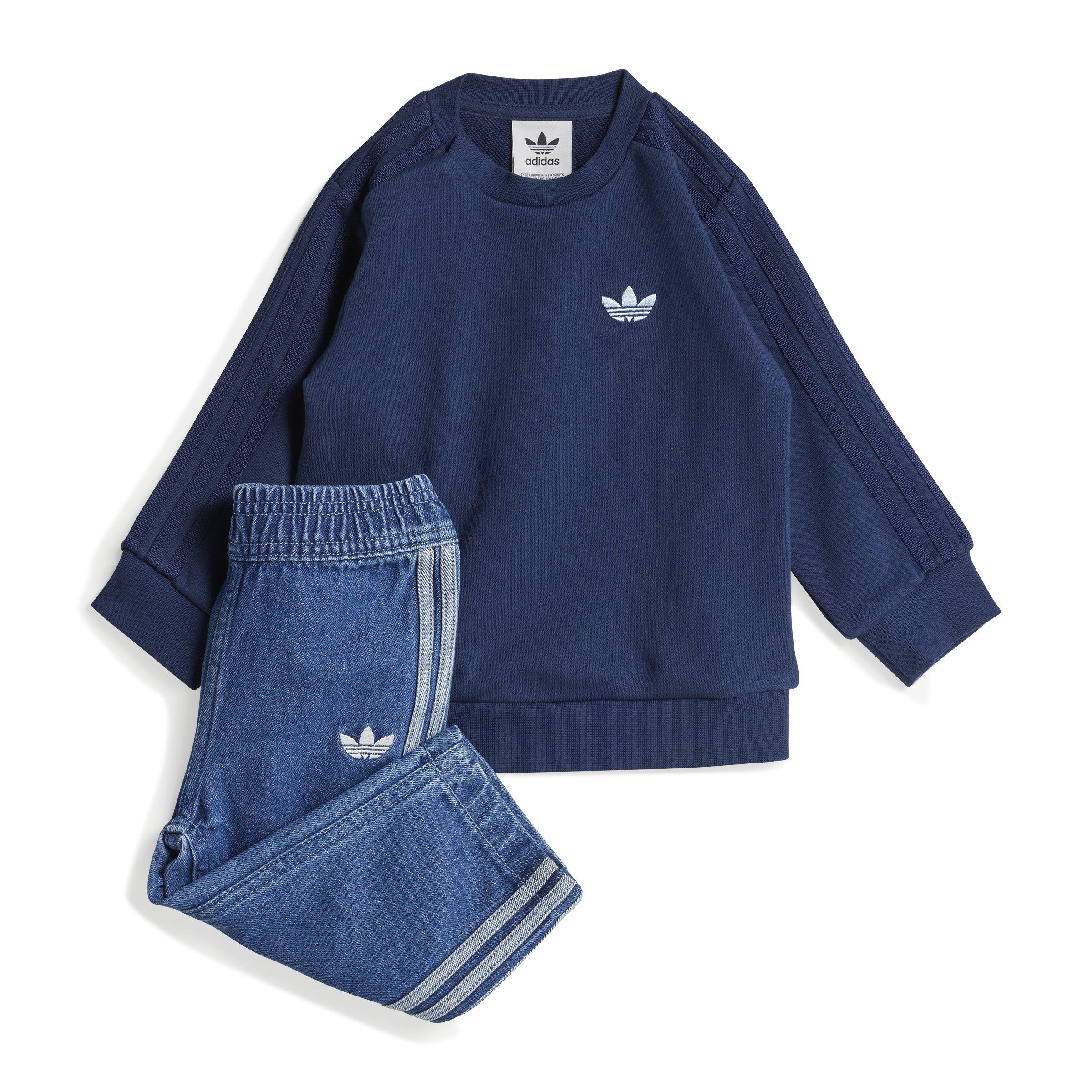adidas Originals Infant Boys' Denim Crew Set -Blue